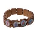 thumbnail image 6 of WINDLAND 4 Pieces Wooden Icon Bracelet Religious Catholic Jewelry Elastic Bead Bracelet Christian Supplies Jewelry Gift for Unise, 6 of 10