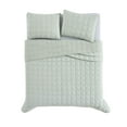 thumbnail image 5 of Truly Soft Cozy Gauze Quilt Set Grey Polyester 3-Piece Full/Queen Quilt Set, solid themed, for Men and Women, OEKO-TEX Certified Confidence, 5 of 10