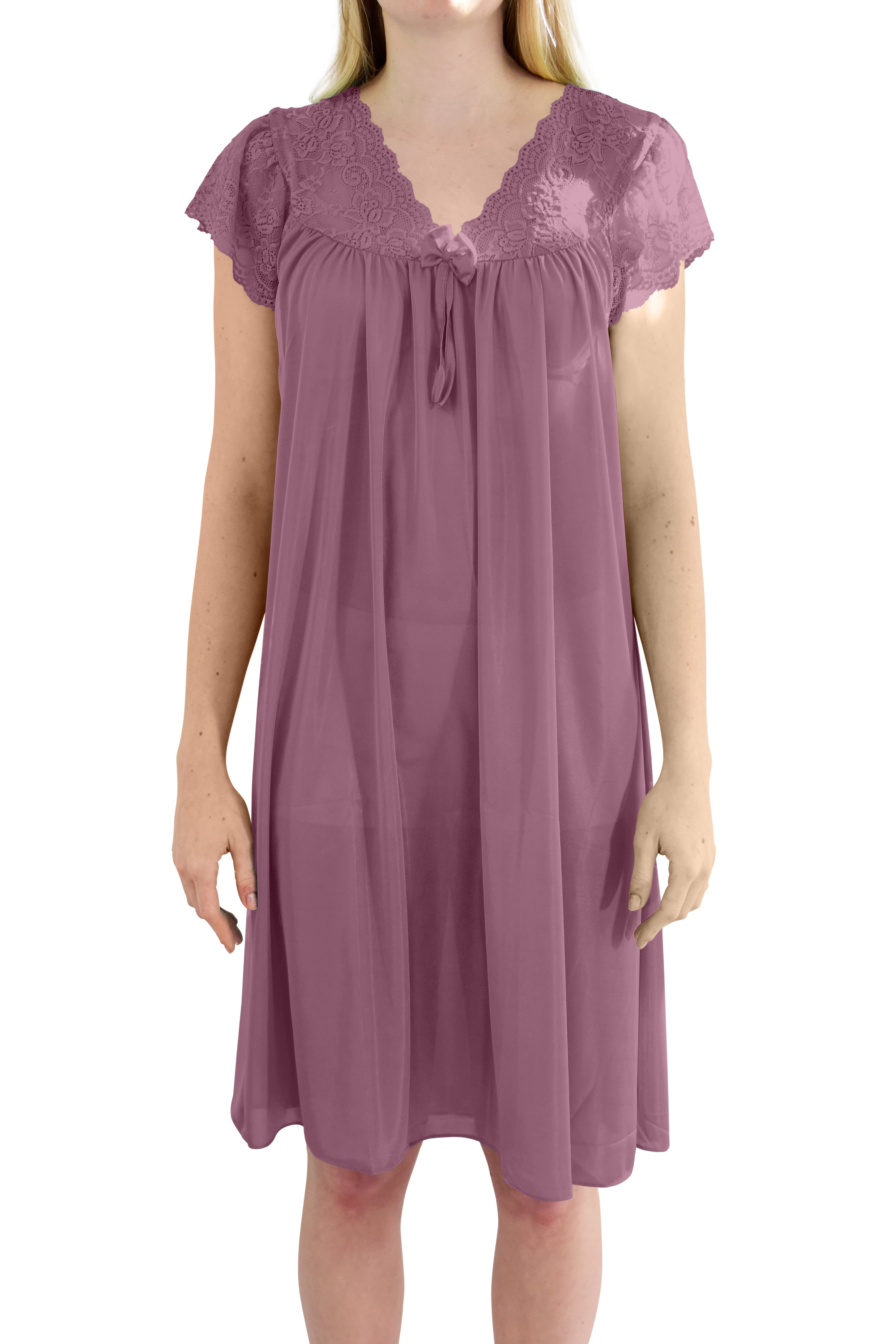 cap sleeve night gown