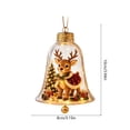 thumbnail image 3 of Christmas Reindeer Bell Ornament, Lighted Clear Diorama Hanging Bauble with Mini Scene, Festive Xmas Decor for Holiday Home Party, Christmas Gift (3.94 In), 3 of 4