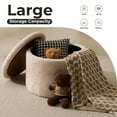 thumbnail image 5 of Chenille Round Storage Ottoman for Living Room, 5 of 6
