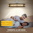 thumbnail image 2 of Chinese Style LED Ceiling Fan Light Dimmable Lamp semi Flush Mount W/ Remote Control 3 Speed, 2 of 10