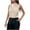 Beige, variant on Lenpel Women's Tank Tops Trendy Mock Neck Ruched Front Sleeveless Satin Shirts Summer Casual Blouses