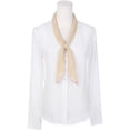 thumbnail image 2 of INSPIRE CHIC Women's Solid Chiffon Scarf Ribbon Square Silky Satin Elegant Neckerchief Handkerchief for Gift Office One Size Khaki, 2 of 6