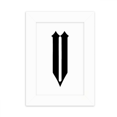 thumbnail image 1 of 5 en numeros romanos Negro silueta Marco de Fotos de escritorio imagen Blanco Pintura arte 5x7 pulgadas, 1 of 4