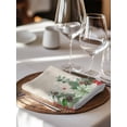 thumbnail image 6 of Christmas Poinsettia Cloth Napkins Set of 6 Reusable Dinner Napkins, Xmas Eucalyptus Botanical Vintage Cocktail Napkin Washable Table Napkins for Wedding/Holiday Party/Baby Shower 20"x20", 6 of 7