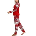thumbnail image 3 of Family Matching Pajamas Adult Kids Christmas Bear Print  Long Sleeve Tops and Stretch Casual Pants Sleepwear, 3 of 10