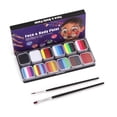 thumbnail image 2 of 30 Color Watercolor Face Painting Kit, Safe & Easy to Clean with 3 Brushes, Great for  Cosplay, 2 of 7