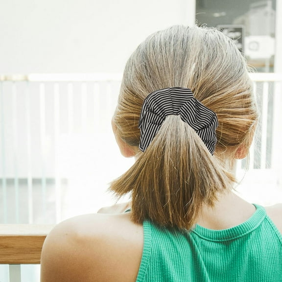 Niceauty Assorted Color Elastic Hair Ties for Women's and Girls Cloth Ponytail Holders 6pcs for Decoration Use