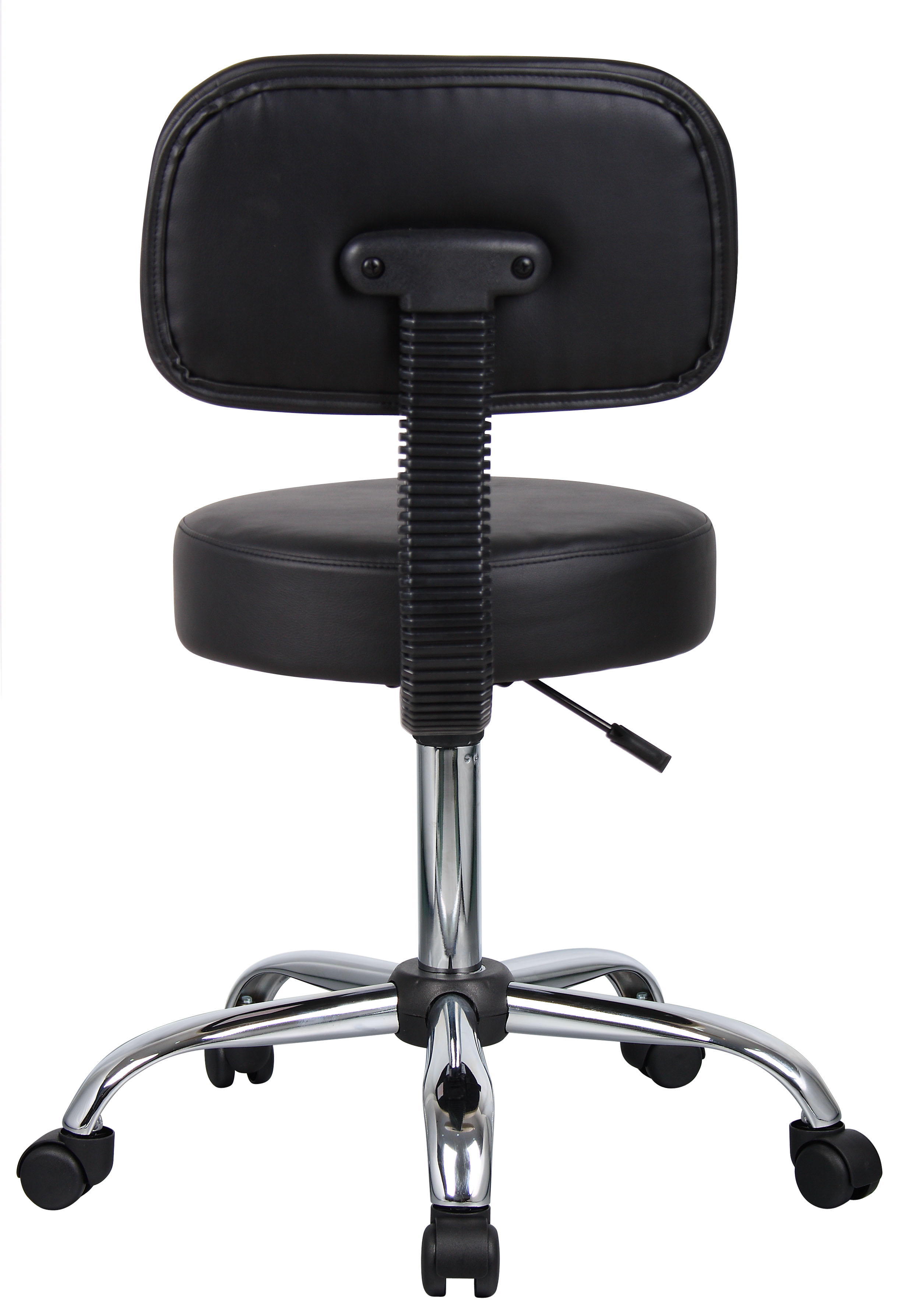 Boss Office & Home B245-BK Adjustable Medical Spa Rolling Desk Stool with Back, Black - image 5 of 7