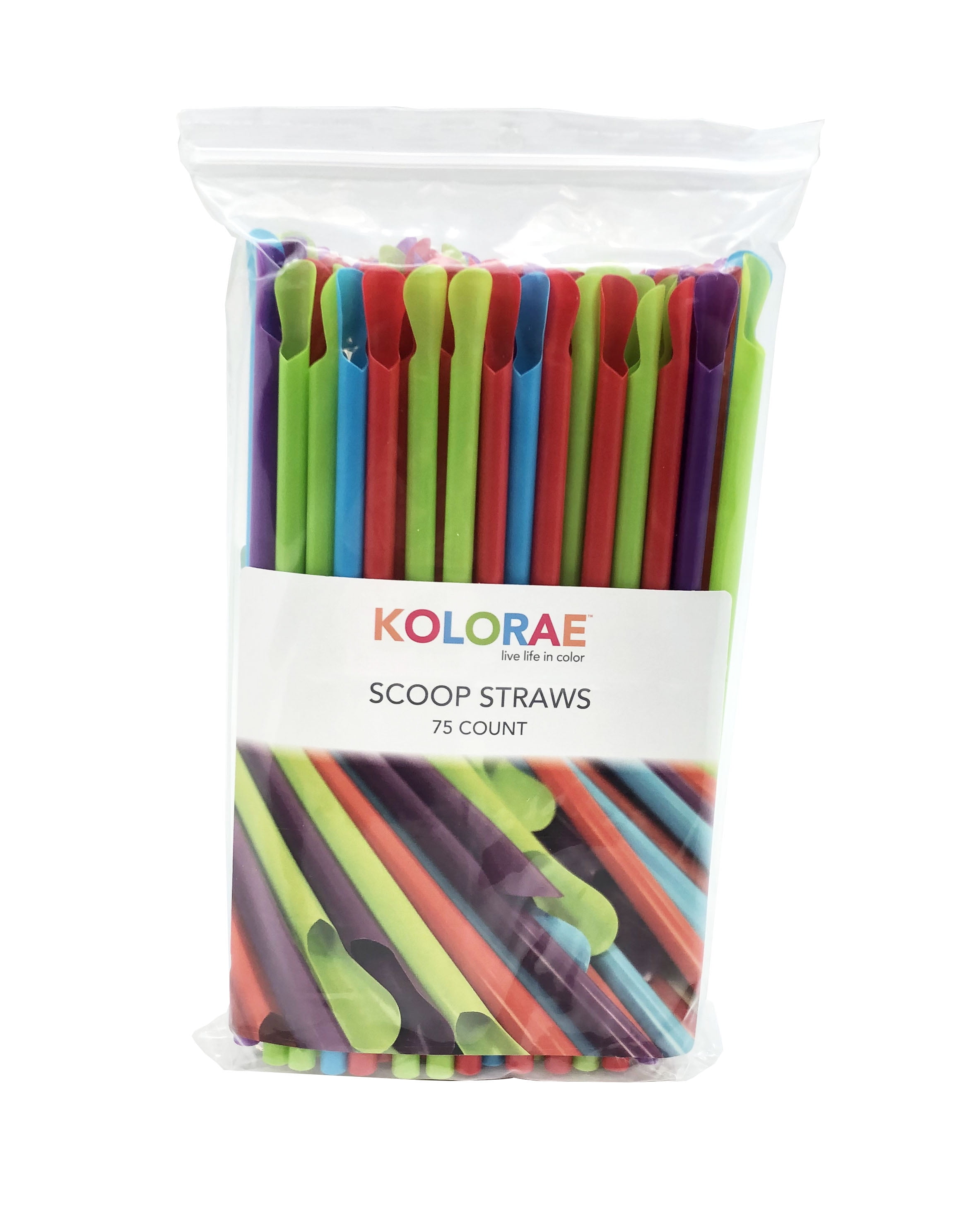 KOLORAE SCOOP STRAWS - 75 COUNT