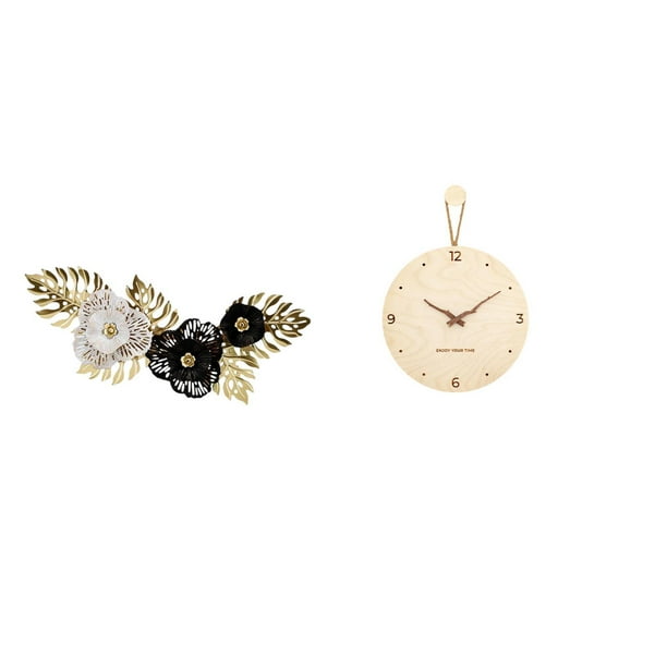 Arte de pared colgante,Decoración de pared de metal con colgante de hierro nórdico de lujo,Arte de pared de metal,regalo decorativo creativo moderno,Reloj de pared,Reloj de pared decorativo