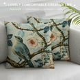 thumbnail image 3 of PRATYUS Flower and Birds Pillow Covers,Blue and White Pillow Covers Outdoor Decorative Pillow Covers for Couch Bed Sofa Cushion Farmhouse Pillowcases 18x18in, 3 of 5