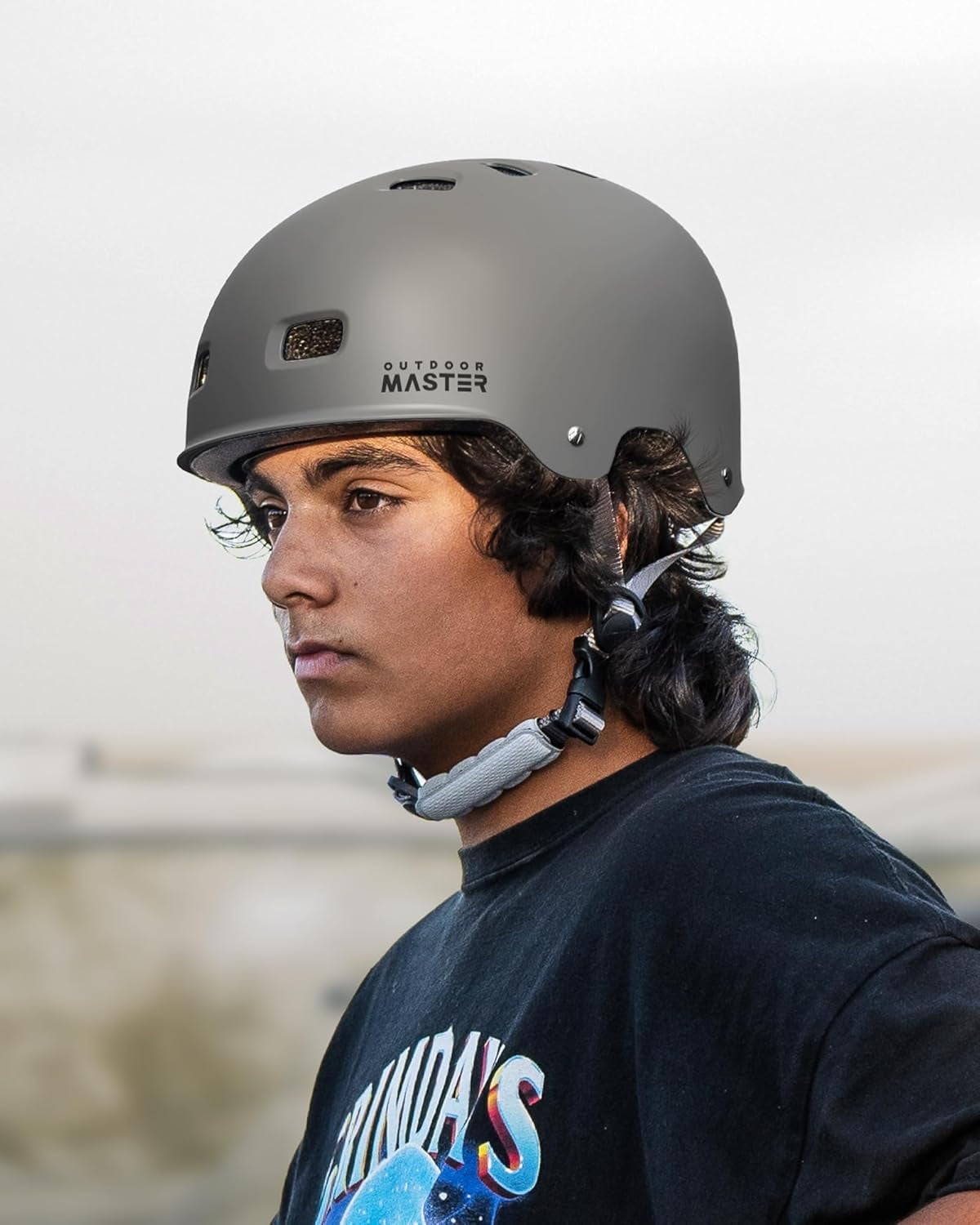 OutdoorMaster Skateboard Cycling Helmet - Two Removable Liners Ventilation Multi-Sport Scooter Roller Skate Inline Skating Rollerblading for Youth & Adults