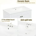 thumbnail image 5 of 60" Bathroom Cabinet With Double Vanities, Ceramic Sinks And Practical Storage Design White Vanity Sinks, Spacious A Classy Feel, 5 of 7