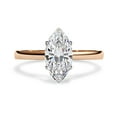 thumbnail image 2 of IGI Certified Lab Grown Diamond Engagement Ring | Center 10x5mm Marquise Cut Solitaire Wedding Promise Rings For Women In 18K Solid Rose Gold | F-G, VS-SI Quality (0.85 Ctw) Ring Size-9, 2 of 7