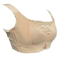 thumbnail image 3 of BIMEI Women Mastectomy Bra Breast Prosthesis with Pockets Wirefree Comfort Plus Size Everyday Bra 2442,Beige,36, 3 of 7