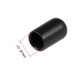 thumbnail image 3 of Screw Thread Protectors, 7mm ID Rubber Round End Cap Cover Black Flexible Tube Caps Tubing Tip 50pcs, 3 of 3