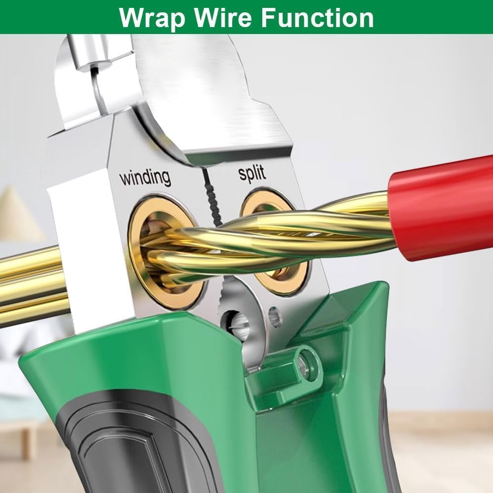 8 in 1 Wire Stripper with Voltage Tester, Pinzas De Electricidad, Multi-function Electric Wire Stripping Tool for Cutting and Pulling Pliers, Electrician Repair Tool (2)