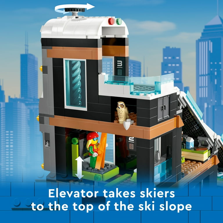 LEGO City Ski Climbing Center 60366 3 Level Set with 8 Minifigures 2 Animals Walmart