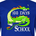 thumbnail image 4 of Inktastic 100 Days of School Cute Green Dragon Long Sleeve Youth T-Shirt, 4 of 5
