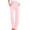 Pink(NEW1), variant on Patlollav Cotton Pants for Women Solid Color Elastic Waist Sports Casual Full Length Pants