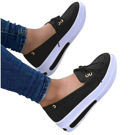 

AnuirheiH Stylish Sneakers Women Shoes Easy To Put On And Take Off Low-top Platform Sandals Clearance Under $10