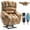 Sand, variant on VIVIJASON Large Lay Flat Sleeping Dual Motor Lift Chair Recliners with 2 Remote Controls, Side Pockets & USB Ports, Infinite Position Electric Power Recliner with Heat & Massage for Elderly, Brown