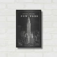 thumbnail image 3 of Luxe Metal Art 'Blueprint Map New York Chrysler Building Black' by Sue Schlabach, Metal Wall Art, 12"x16", 3 of 7