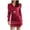 Wine, variant on Lovzfmll Women's Casual Dress Round Neck Long Sleeve One Shoulder Long Dress Rose Gold, L