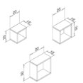 thumbnail image 3 of Juego de Repisas, Nichos, Trio Cuadrados Bertolini  AM 3078 Rustico, 3 of 3