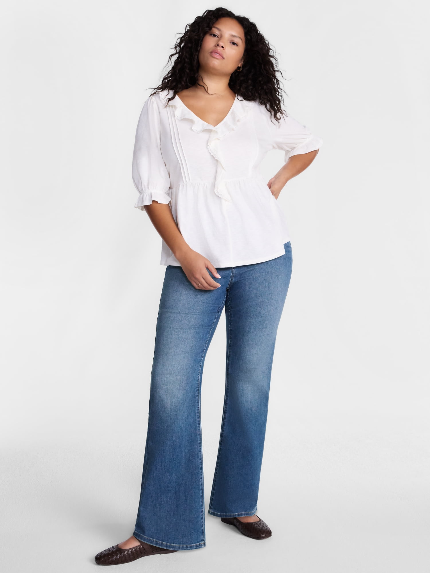 Terra & Sky Women's Plus Signature Jegging Bootcut, Sizes 0X-5X