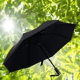thumbnail image 4 of plegable compacto de lluvia fuerte portátil con ventilador de Negro Jinwen sombrilla grande, 4 of 6