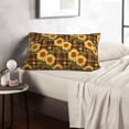 thumbnail image 6 of Balery Yellow Black Plaid Sunflower Bedding Queen Pillow Cases - Envelope Closure - Soft Brushed Microfiber Fabric - Shrinkage and Fade Resistant Pillow Cases-16"x24", 6 of 6