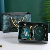 Coffee Mug Warmer & Unique Marbling Mug Set, Smart Heated Electric Cup Warmer for Desk Office,Coffee Tea Beverage Warmer,Christmas Birthday Gifts for Man&Woman (Green)