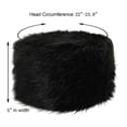 thumbnail image 3 of Sombrero de piel sintética LA CARRIE para mujer, elástico, estilo cosaco, negro, 3 of 7