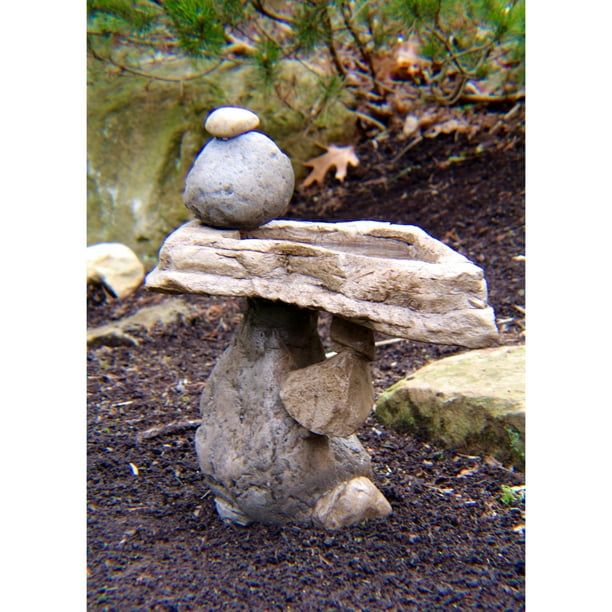 Athena Garden Balancing Rock Bird Bath