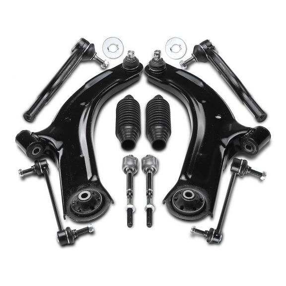 Control Arm Ball Joint Tie Rod and Sway Bar Link Kit 10 - Compatible with 2007 - 2012 Nissan Versa 2008 2009 2010 2011