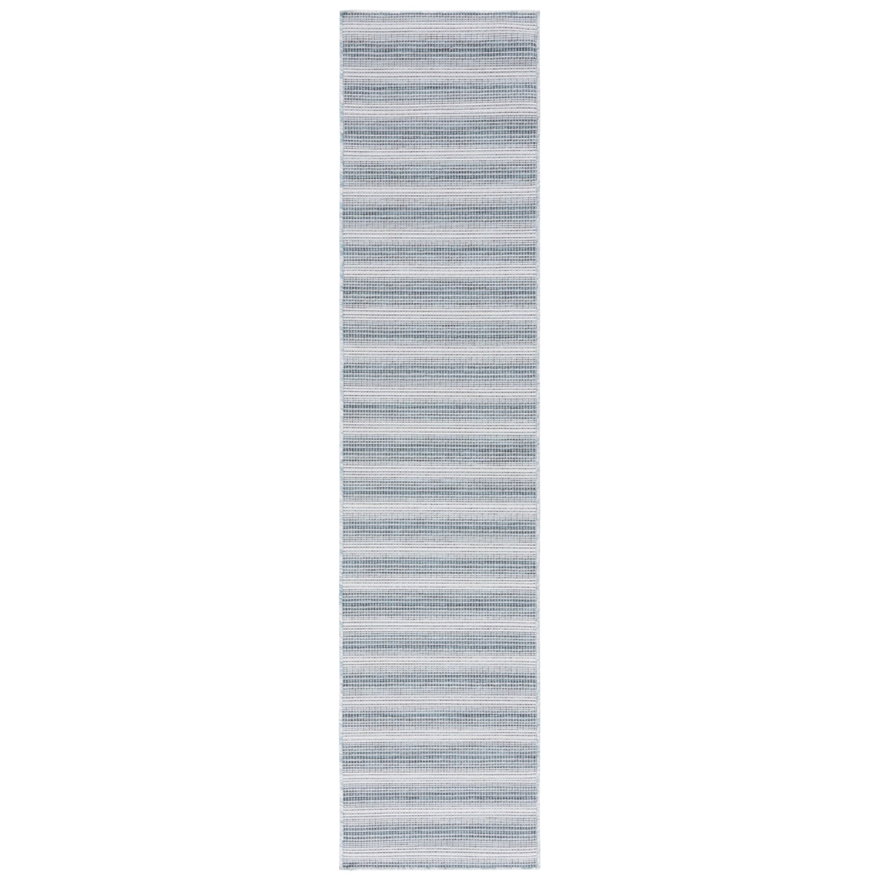 SAFAVIEH Hampton Duana Striped Indoor/Outdoor Area Rug, Aqua/Ivory, 6'5" x 6'5" Square