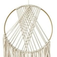 thumbnail image 4 of DecMode Cream Canvas Handmade Intricately Weaved Macrame Wall Decor with Beaded Fringe Tassels, 4 of 7