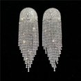 thumbnail image 4 of Pendientes de borla de diamantes de imitación para mujer, joyería de declaración, cristal brillante, pendiente largo de gran tamaño, fiesta, azul y rojo, nueva moda, 2022, 4 of 4