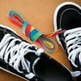thumbnail image 4 of Hockey Colored Laces Flat Shoelaces Polyester Gradient Rainbow, 4 of 8