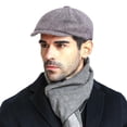 thumbnail image 6 of XINYUAN Gentlemen Men Flat Cap Gray herringbone Bakerboy Newsboy Hat Gatsby Z2O1 U4V1, 6 of 9