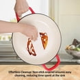 thumbnail image 4 of Enameled Cast Iron Dutch Oven, 3.8 Quart Dutch Oven Pot with Lid, Non Stick Cast Iron Pot, Round Oven Safe up to 500°F, Use for Marinate, Cook, Bake and Serve – Gradient Red, 4 of 5