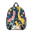 thumbnail image 3 of Cute Dinosaur Pattern Backpack Backpack for School,Cute School Bag,Schoolbag with Adjustable Shoulder Straps & Padded Back,13.8"x11.4"x6", 3 of 6