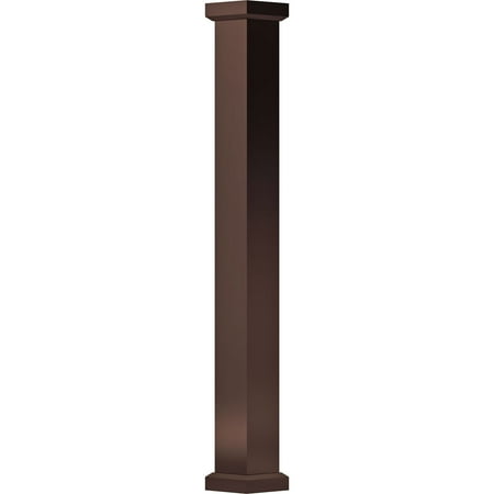 

8 x 9 Endura-Aluminum Empire Style Column Square Shaft (Load-Bearing 20 000 lbs) Non-Tapered Textured Bronze Finish w/ Capital & Base