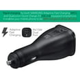 thumbnail image 2 of Original Adaptive Fast Charging Dual-Port Car Charger with 3x USB Type C Charger Cable Compatible with Samsung Galaxy A51 (4G) - Black, 2 of 3