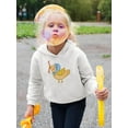 thumbnail image 2 of Chicken Eating A Worm Hoodie Toddler -Image by Shutterstock,  4 Toddler, 2 of 4