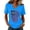 Light Blue(250 Anniversary USA Flag), variant on Iaqnaocc 250th Anniversary Tops for Women Trendy 250 Anniversary Usa Flag 4th Of July Outfits for Women Independence Day USA Flag V Neck Festival Short Sleeve Outfits Light Blue XXXL