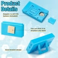 thumbnail image 4 of 3 Pcs Mini Digital Clock Small Digital Clock Stick on Battery Operated Self Adhesive Bracket for Car Dashboard Fridge (Blue), 4 of 6